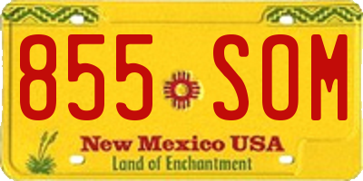 NM license plate 855SOM