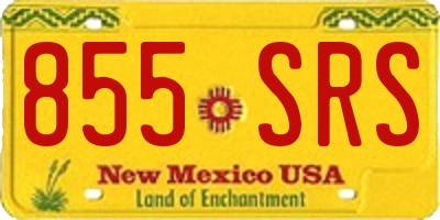 NM license plate 855SRS