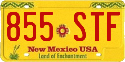 NM license plate 855STF