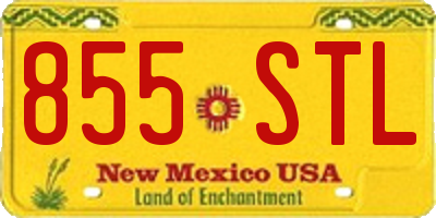 NM license plate 855STL