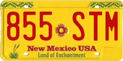 NM license plate 855STM