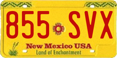 NM license plate 855SVX