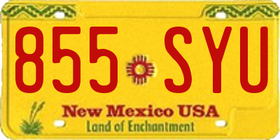 NM license plate 855SYU