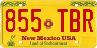 NM license plate 855TBR