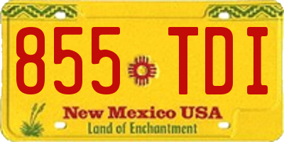 NM license plate 855TDI