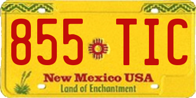 NM license plate 855TIC
