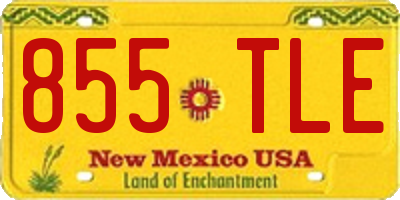 NM license plate 855TLE