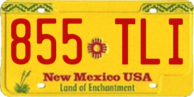 NM license plate 855TLI