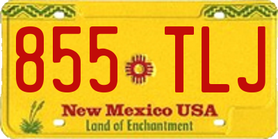 NM license plate 855TLJ