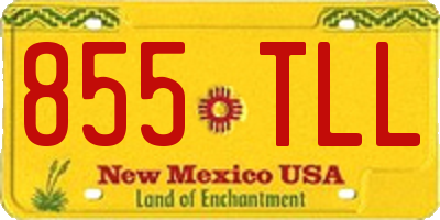 NM license plate 855TLL