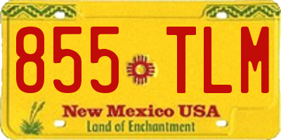 NM license plate 855TLM