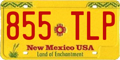 NM license plate 855TLP