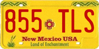 NM license plate 855TLS