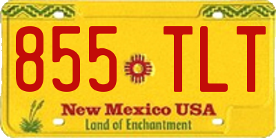 NM license plate 855TLT
