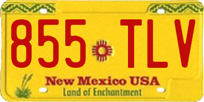 NM license plate 855TLV