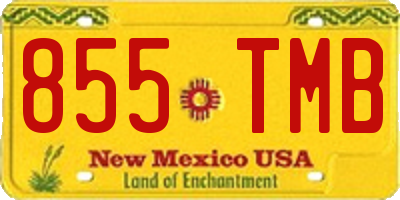 NM license plate 855TMB