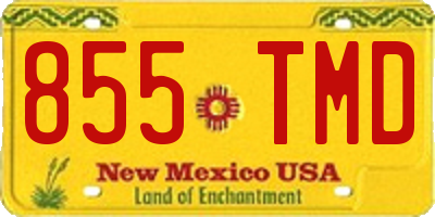 NM license plate 855TMD