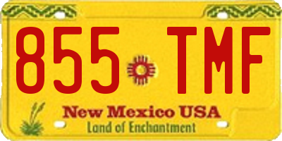 NM license plate 855TMF