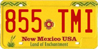 NM license plate 855TMI