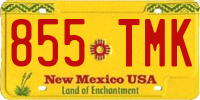 NM license plate 855TMK