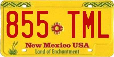 NM license plate 855TML