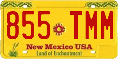 NM license plate 855TMM