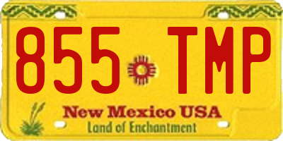 NM license plate 855TMP