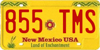 NM license plate 855TMS