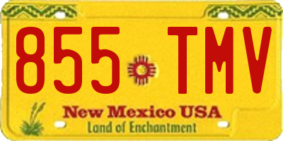 NM license plate 855TMV