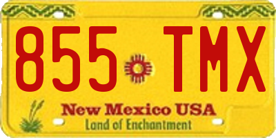 NM license plate 855TMX