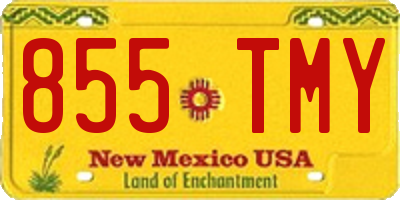 NM license plate 855TMY
