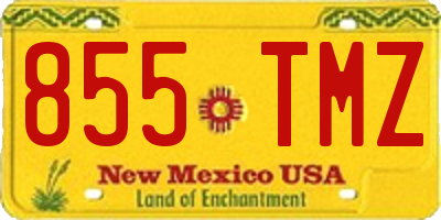 NM license plate 855TMZ