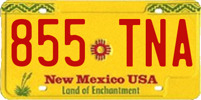 NM license plate 855TNA
