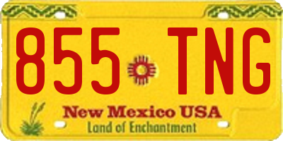 NM license plate 855TNG