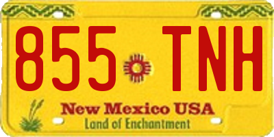 NM license plate 855TNH