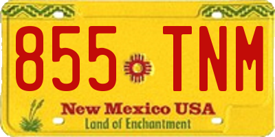 NM license plate 855TNM