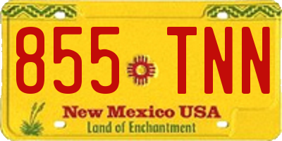 NM license plate 855TNN