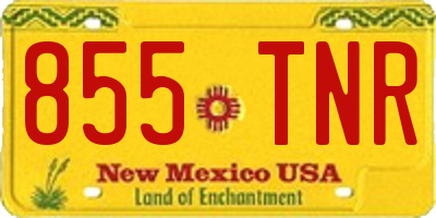 NM license plate 855TNR