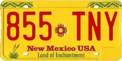 NM license plate 855TNY
