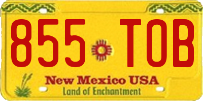 NM license plate 855TOB