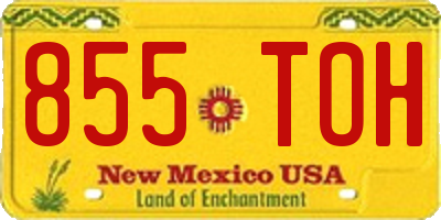 NM license plate 855TOH