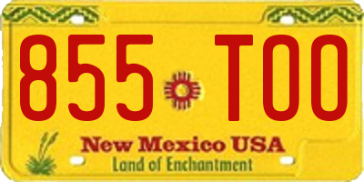 NM license plate 855TOO