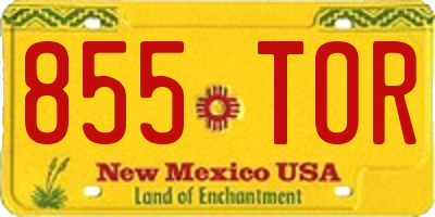 NM license plate 855TOR