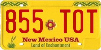 NM license plate 855TOT