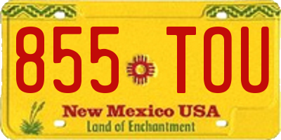 NM license plate 855TOU