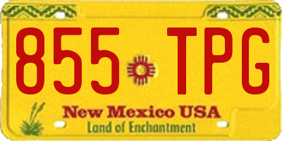 NM license plate 855TPG