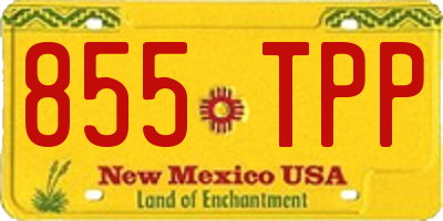 NM license plate 855TPP