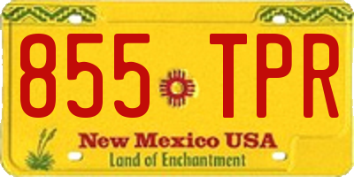 NM license plate 855TPR