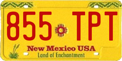 NM license plate 855TPT
