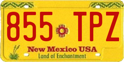NM license plate 855TPZ